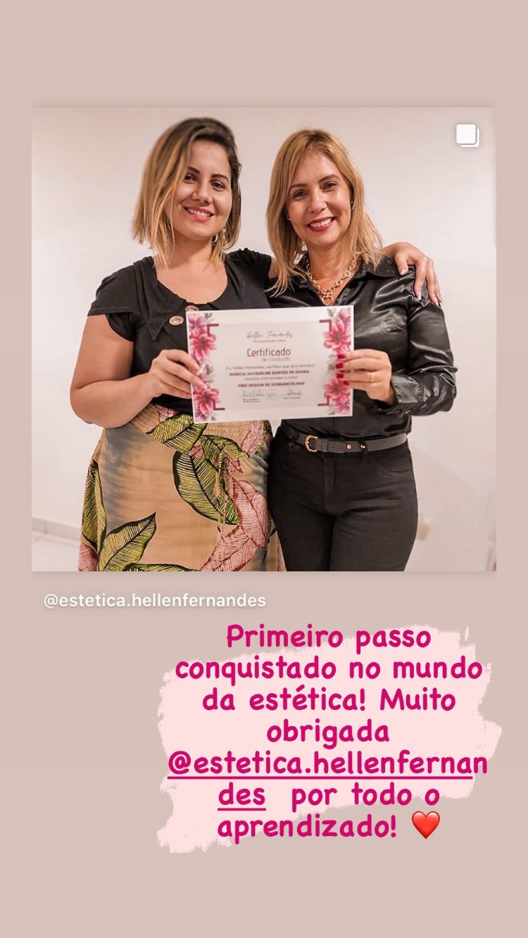 Registro de curso e formação profissional da Márcia